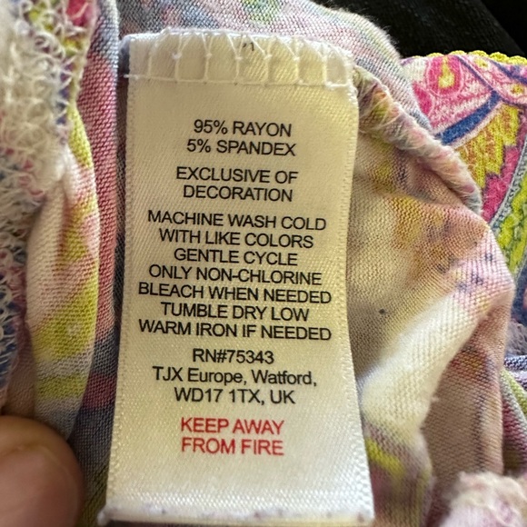 Cynthia Rowley colorful bright paisley print pajama pants medium - Picture 4 of 6